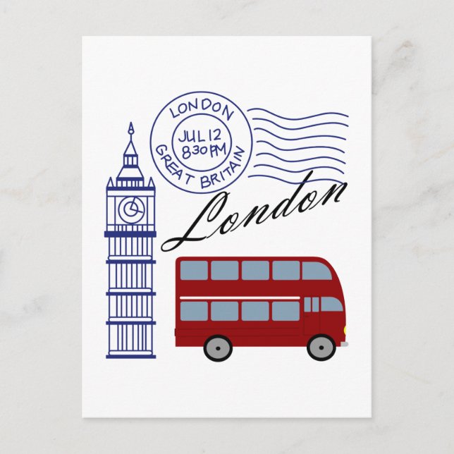 Cartão Postal Viagem de Londres (Frente)