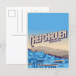 Cartão Postal Viagem de Marrocos: chefchoun, presente de cidade 