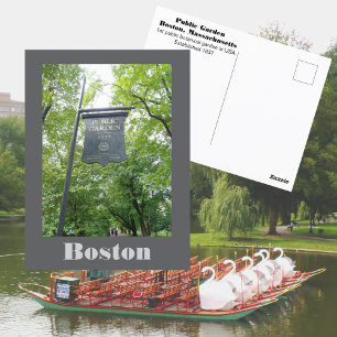 Cartão Postal Viagem de Massachusetts, Jardim Público de Boston