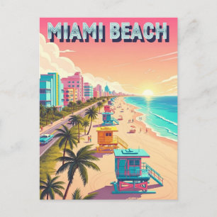 Cartão Postal Viagem de Miami Beach Florida