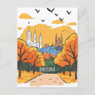 Cartão Postal Viagem de Outono em Barcelona