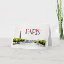 Cartão postal Viagem de Paris — Cartão de Saudação
