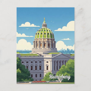 Cartão Postal Viagem de Pensilvânia Harrisburg
