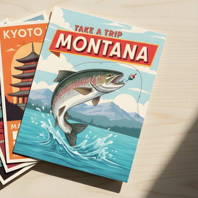 Cartão Postal Viagem de pesca de Montana (Criador carregado)
