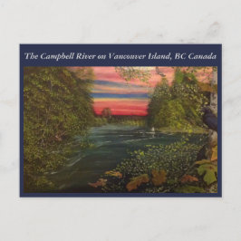 Cartão Postal Viagem de pesca do rio de Campbell na ilha de
