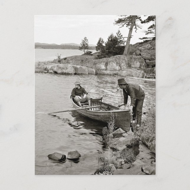 Cartão Postal Viagem de Pesca na Baía de Whitefish, 1906 (Frente)