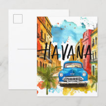 Viagem de pintura por aquarela de Havana Cuba