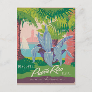 Cartão Postal Viagem de Porto Rico
