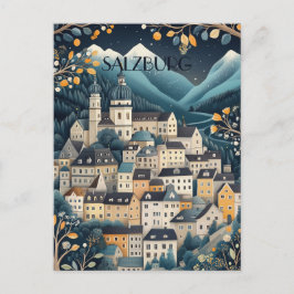 Cartão Postal Viagem de Salzburg Áustria