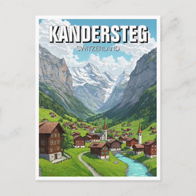 Cartão Postal Viagem de Suiça de  Kandersteg (Frente)