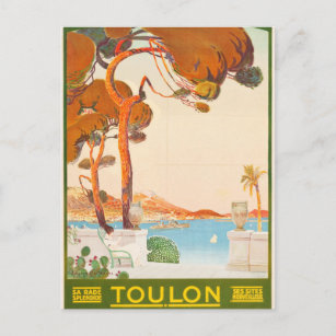 Cartão Postal Viagem de Toulon Cote d'Azur Provence Alpes do