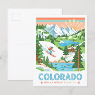 Cartão Postal Viagem de Verão Alto-Montanha Colorado Rocky