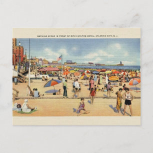 Cartão postal Viagem de Vintage Atlantic City em N