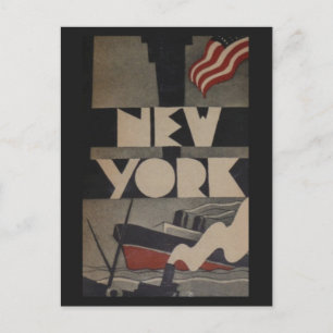 Cartão Postal Viagem de Vintage Nova York