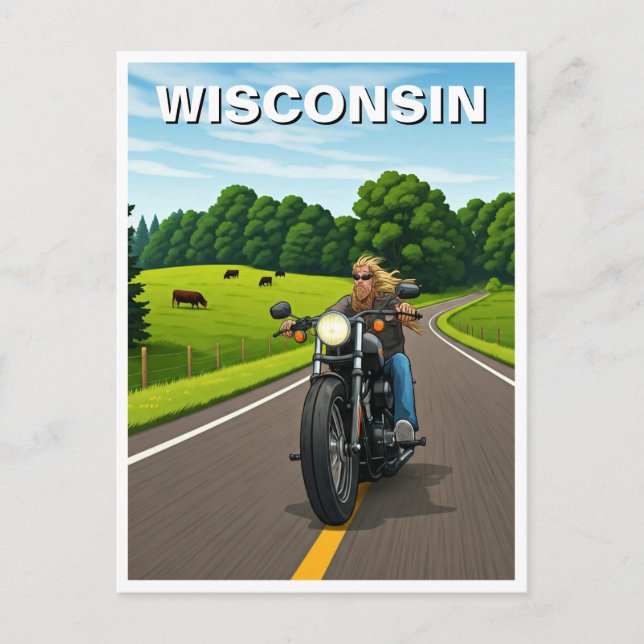 Cartão Postal Viagem de Wisconsin (Frente)