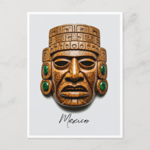 Cartão Postal Viagem do Aztec Mask Mexico