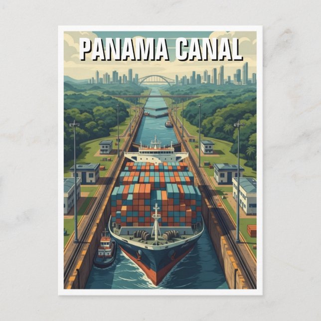 Cartão Postal Viagem do Canal do Panamá (Frente)