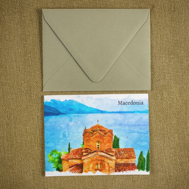 Cartão Postal Viagem do Panorama da Macedônia (Macedonia Panorama Travel Postcard)