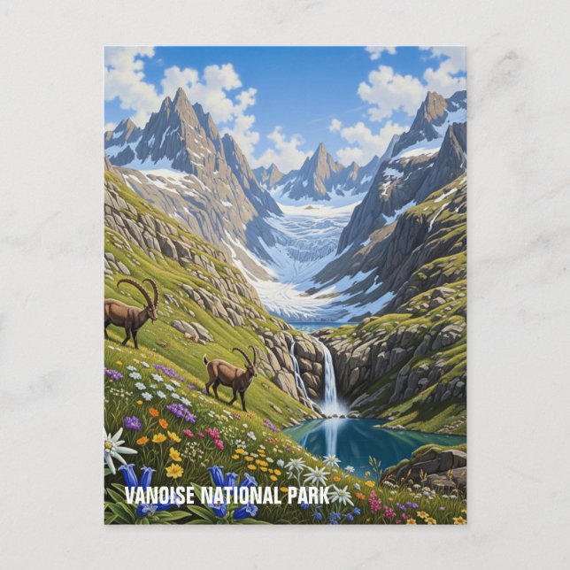 Cartão Postal Viagem do Parque Nacional de Vanoise (Frente)