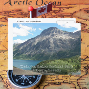 Cartão Postal Viagem do Parque Nacional dos Lagos Waterton