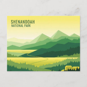 Cartão Postal Viagem do Parque Nacional Shenandoah