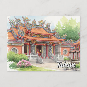 Cartão Postal Viagem do Templo de Taiwan
