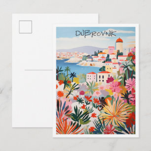 Cartão Postal Viagem Dubrovnik Croácia
