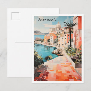 Cartão Postal Viagem Dubrovnik Croácia