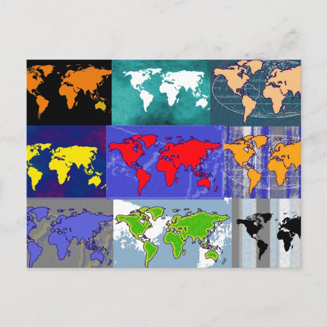 Cartão Postal viagem em todo o mundo (Frente)