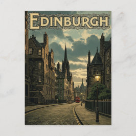 Cartão Postal Viagem Escócia Edimburgo