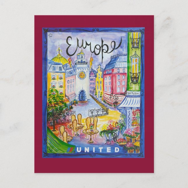 Cartão postal Viagem Europa (Frente)