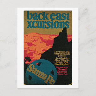 Cartão Postal Viagem Fe 1920 para Papais noeis Vintage