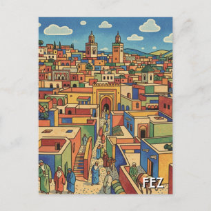 Cartão Postal Viagem Fez Marrocos
