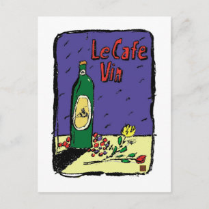 Cartão Postal VIAGEM-França-LeCafe Vin-