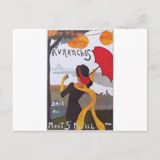 Cartão Postal Viagem francês Vintage Ad 1910 (Frente)