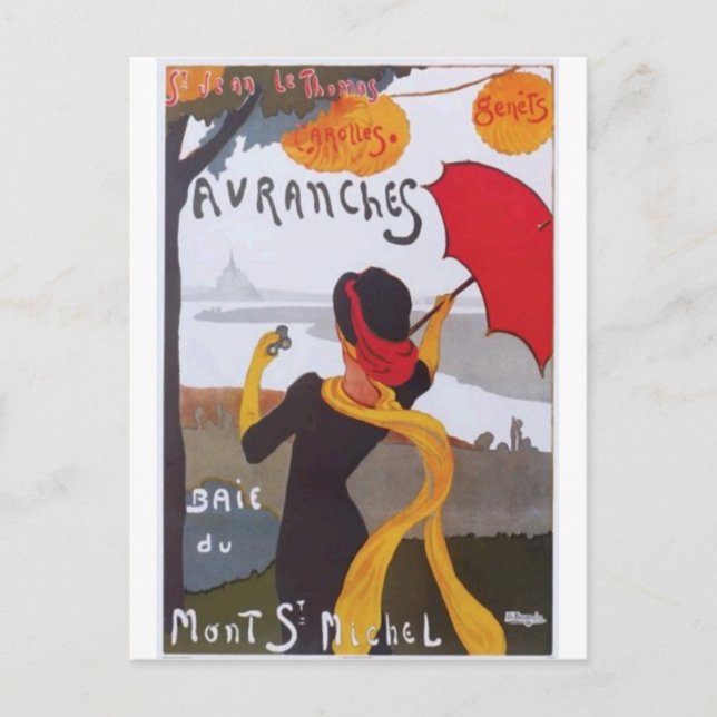 Cartão Postal Viagem francês Vintage Ad 1910 (Frente)