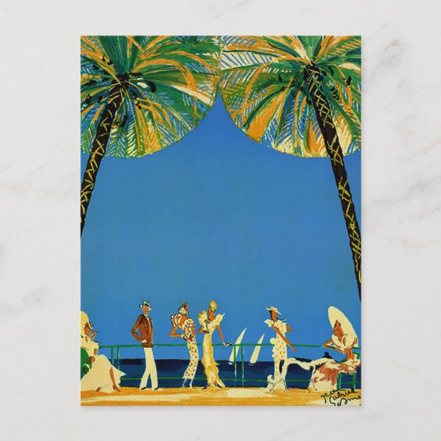 Cartão Postal Viagem francês Vintage Cote D'Azur (Frente)