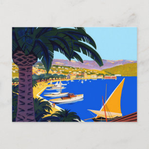 Cartão Postal Viagem francês Vintage Cote D'Azur