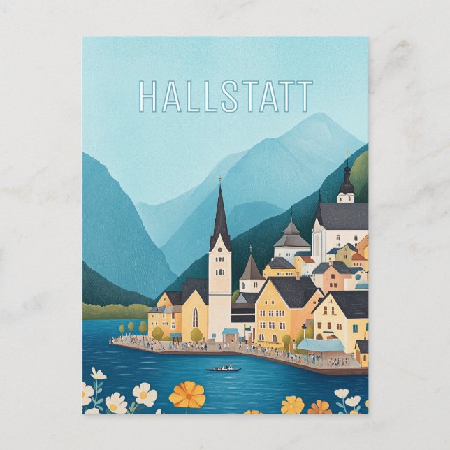 Cartão Postal Viagem Hallstatt Áustria (Frente)