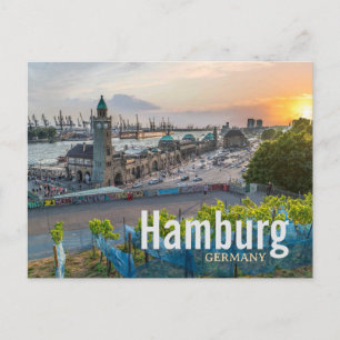 Cartão Postal Viagem Hamburgo Alemanha Cênica