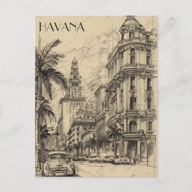Cartão Postal Viagem Havana Cuba (Frente)