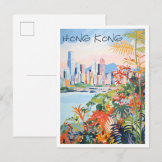 Cartão Postal Viagem Hong Kong China