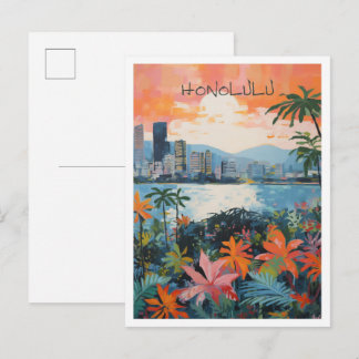Cartão Postal Viagem Honolulu Havaí EUA