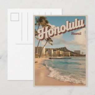 Cartão Postal Viagem Honululu, presentes de praia tropical do Ha