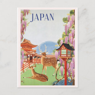 Cartão Postal Viagem Japão por Train Vintage
