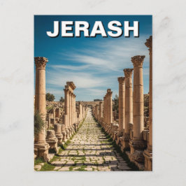 Cartão Postal Viagem Jerash Jordânia