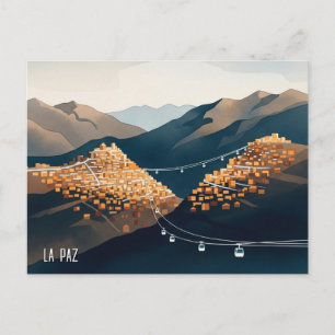 Cartão Postal Viagem La Paz Bolívia