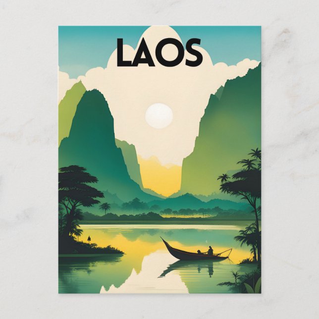 Cartão Postal Viagem Laos (Frente)