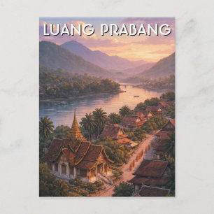 Cartão Postal Viagem Laos Luang Prabang
