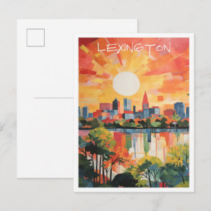 Cartão Postal Viagem Lexington Kentucky EUA 